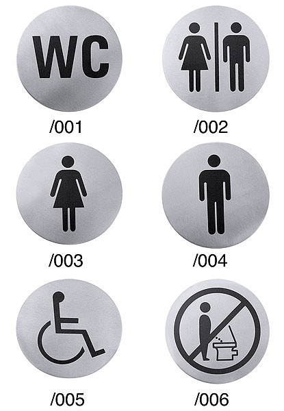 Символы на двери туалетов